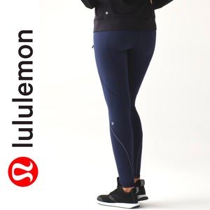 Rare Lululemon leggings Cadence Crusher navy blue tight